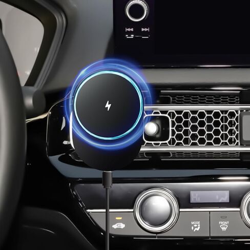 لشاحن MagSafe Civic Mount، مناسب حصريًا لسيارة Honda Civic 2016-2021، متوافق مع iPhone 15/14/13/12/Mini Series، تبديد حرارة ذكي وشحن سريع 15 وات in Kuwait