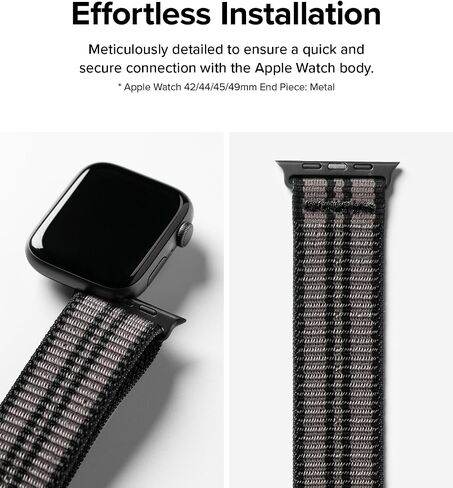 حلقة هوائية رياضية من Ringke متوافقة مع سوار ساعة Apple 44 مم، 45 مم، 49 مم، 42 مم، نايلون منسوج خفيف الوزن وجيد التهوية للرجال والنساء، مصمم لساعة Apple Ultra Band، السلسلة 8، 7 in Saudi Arabia