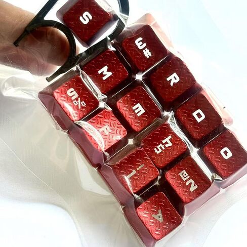 Backlit keycaps for Logitech G910 G413 G512 G513 K840 GPRO G810 G413 G310 G613 Mechanical Keyboard 13Pcs (Red) in Saudi Arabia