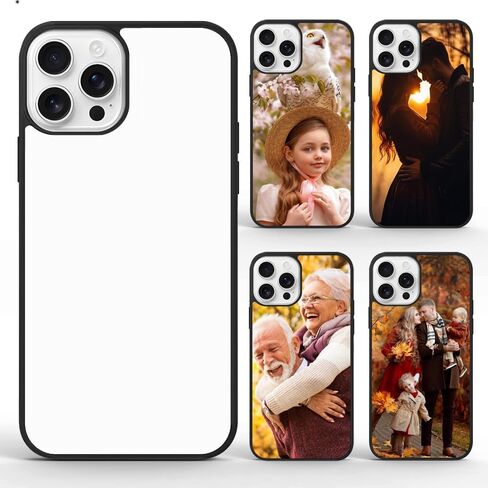 5 Piece Sublimation Phone Case Compatible for iPhone 16 Pro Max Sublimation Blank Case Soft Rubber + Hard PC Blank Printable DIY Aluminum Anti-Slip Shockproof Custom Protective Cover 6.9 inch in Saudi Arabia
