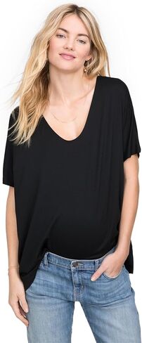 HATCH Collection | Luxe Maternity Tee | Short Sleeve with V Neck, Soft Drapey Fabric, Flattering Shape | The Perfect Vee in Kuwait