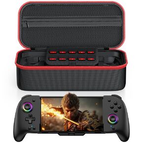 LIFUFUTEE Wireless Switch Controllers, Joypad Controller with Carry Case Replacement for Nintendo Switch Controller/OLED, One-Piece Ergonomic Handheld Controller with RGB/Programmable/Turbo/Wakeup