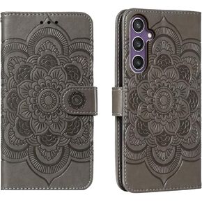 for Samsung Galaxy A35 5G Case Wallet with Card Holder Kickstand Magnetic Soft Leather Flip Fold Case for Samsung A35 5G Cover (Blue)
