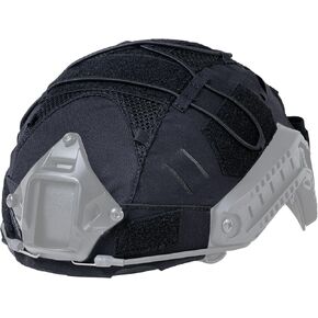 IDOGEAR Tactical Helmet Cover with Battery Pouch for M/L L/XL Fast Helmet Counterweight Pack Camouflage Cloth Fit PJ BJ MH Helmet