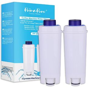 4-Pack PrimaPure Coffee Espresso Machine Water Filter Replacement For DeLonghi DLSC002, DLS C002, SER3017, 5513292811, ESAM, ECAM, ETAM Series