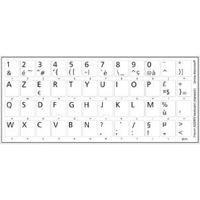 Online-Welcome French Azerty Keyboard Sticker White