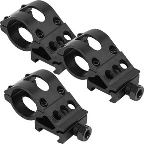 Gogoku Offset Flashlight Mount 3-Pack Tactical Outdoor 1" Mounts Fit for 20mm Rail