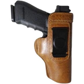 The Ultimate Leather IWB Holster - Made in USA - Fits S&W M&P Shield - Glock 17 19 22 23 32 33 44 / Springfield XD & XDS/Walther P99 & All Similar Handguns - Right Handed'