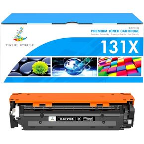 TRUE IMAGE Compatible Toner Cartridge Replacement for HP CF210X 131A 131X CF210A for HP Laserjet Pro 200 Color M251nw MFP M276nw M251n M276n M276 M251 Printer Ink ( Black, 1Pack)