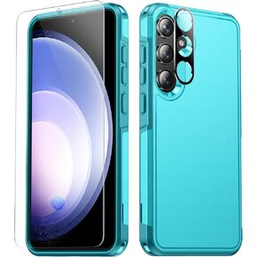 SPIDERCASE for Samsung Galaxy S24 Case, [12 FT Military Grade Drop Protection] with 2PCS [ Screen Protector+Camera Lens Protector] Heavy Duty Shockproof Case,Light Blue