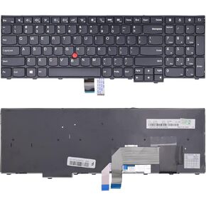 TLBTEK Keyboard Replacement with Frame and Pointer Compatible with Lenovo IBM Thinkpad E531 E540 W540 W541 W550 W550S T540 T540P T550 T560 L540 P50S L560 L570 Series Laptop