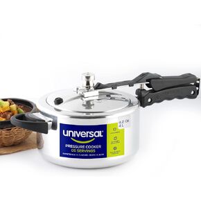 Universal 6.3 Quart / 6 Liter Pressure Cooker, 7 Servings, Pressure Canner With Multiple Safety Systems and Heat Resistant Handles For Can, Soup, Meat, Beans