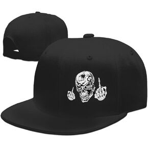 Death Skull Classic Snapback Hats for Men Flat Bill Hats for Women Snapback Snap Backpack Black Trucker Dad Baseball Cap