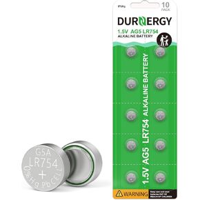 AG5 Battery 10 Pack, LR754 AG5 309 393 SR754W Watch Batterie,1.5 Volt Alkaline Battery