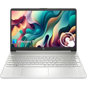 HP Newest Pavilion 15.6" HD Touchscreen Anti-Glare Laptop, 8GB RAM, 256GB SSD Storage, Intel Core Processor up to 4.1GHz, Up to 11 Hours Long Battery Life, Type-C, HDMI, Windows 11 Home, Silver