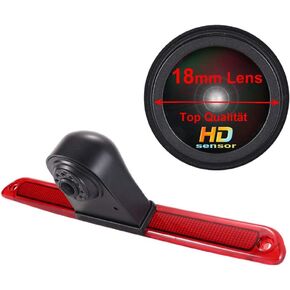 Car Third Roof Top Mount Brake Lamp Camera Brake Light Rear View Backup Camera Replacement for VW Crafter Transporter Mercedes Benz Sprinter W906 Van