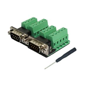 DB9 Breakout DB9 Male Connector RS232 Serial 9 Pin Connector Db9 Terminal Male with Nut (Pack of 2)