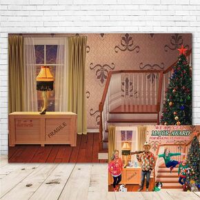 A Christmas Story Movie Backdrop 7x5ft A Christmas Story Ralphie Banner for Baby Xmas Picture Photoshoot Vinyl Christmas Story Movie Backdrops for Family Photography