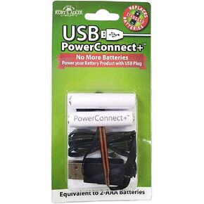 Kurt S. Adler 2-AAA Converter USB Power Connect, Multi
