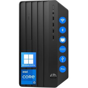 HP 2024 Business Tower Desktop | 12th Gen Intel i5 Processor | HDMI | VGA | DVD-RW | Wi-Fi | 2-Monitor Support | Windows 11 Pro (32GB RAM | 1.25TB SSD+HDD)