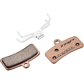 TRP 4-Piston Replacement Pads, One Pair for one Wheel, Compatible with All TRP 4-Piston Brakes, Available in Performance Resin, Semi-Metallic, and Sintered Metallic. Caliper Spring Included.