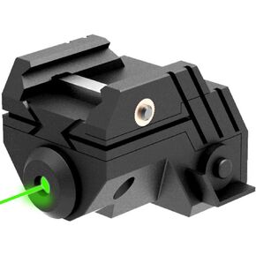Mini Sub Compact Tactical Rail Mount Low Profile Laser Sight, Build-in Rechargeable Battery for Pistol Rifle Handgun Gun