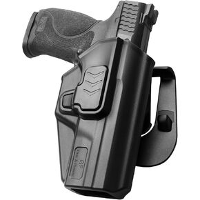 S&W SD9 VE & SD40 VE Holster, OWB Holster Fit: S&W SD9 VE & SD40 VE, M&P 9mm 4.25''/4.0''/3.5 or 3.6'' Pistol, Level II Retention, Outside Waistband Carry Paddle Holster, 360-Degree Adj.,Right Hand