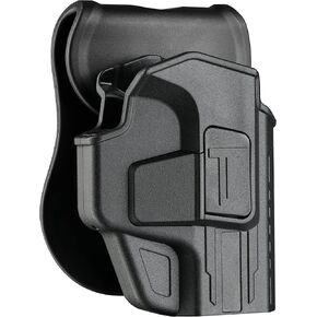Ruger Max 9 Holster, OWB Holster for Ruger Max-9 9mm Luger - Adjustable Tension & Cant | Index Finger Released | Autolock | Outside Waistband Carry | Matte Finish - Right Handed