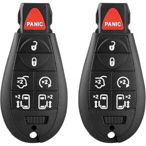 Key Fob Replacement for 2008-2020 Chrysler Caravan,2008-2016 Chrysler Town & Country,2009-2014 Chrysler Routan, M3N5WY783X, IYZ-C01C, 433MHZ, Set of 2