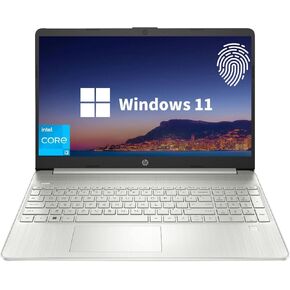HP Essential Laptop, 15.6" FHD Display, Intel Core i3-1215U, 16GB RAM, 1TB PCIe SSD, Fingerprint Reader, Webcam, Type-C, HDMI, SD Card Reader, Wi-Fi, Windows 11 Home, Silver