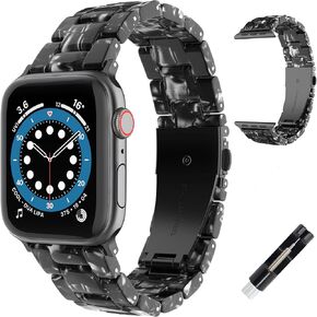 Cocostarke Resin Watch Band Compatible with Apple Watch band 38mm 40mm 41mm 42mm 44mm 45mm 49mm Thin Light Strap Bracelet Compatible with apple watch se band iWatch bands Ultra Series 8 7 6 5 4 3 2 1 SE for Women
