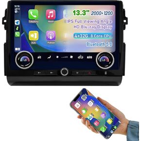 Exclusive Car Stereo Radio Dash Kit for Toyota FJ Cruiser LCD Screen 2007-2022, Black 13.3" Android Head Unit TS10, 4+32G, Easy Install, Wireless CarPlay & Android Auto GPS Navigation