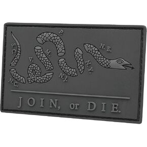Blackout Join or Die PVC Snake Benjamin Franklin American Revolution War Morale Tactical Rubber Patch