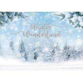 8x6FT Winter Backdrop Winter Wonderland Backdrop Winter Scene Backdrop Winter Party Decorations Banner F222