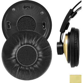 Geekria QuickFit Replacement Ear Pads for AKG K121, K121S, K141 MK II, K142 HD Headphones Ear Cushions, Headset Earpads, Ear Cups Cover Repair Parts (Black)
