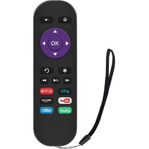 Gvirtue Remote Control Replacement for Roku Express, for Roku Express+, for Roku Box Model: for Roku 1, for Roku 2(HD, XD, XS), for Roku 3, for Roku LT, HD, XD, XDS【NOT for Any Roku Stick or Roku TV】