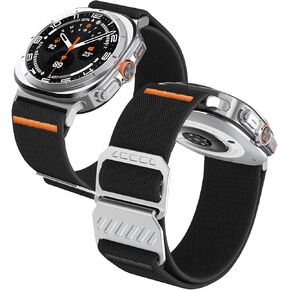 Sport Band Compatible with Samsung Galaxy Watch Ultra Bands 47mm (2024), Stretchy Nylon Loop Strap with No Gap Connectors for Samsung Galaxy Watch Ultra
