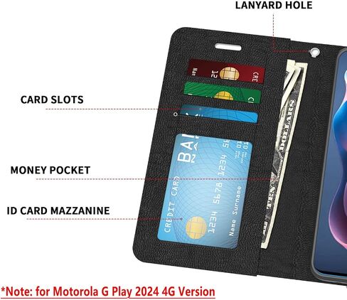 for Motorola G 5G 2024 Case/Motorola G Play 5G 2024 Case, Moto G Play 5G 2024 Case Wallet with Card Holder Slots Wrist Strap, Moto G 5G 2024 Case Flip Folio Skull Leather Phone Case in Saudi Arabia
