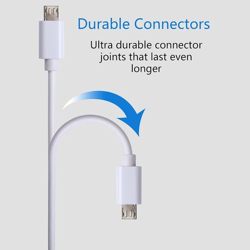 CERRXIAN كابل شحن Y متعدد USB 4 في 1 بطول 0.5 متر، USB 2.0 ذكر A إلى 4 كابل شحن ومزامنة بيانات Micro USB ذكر (أبيض) (4 ميكرو) in Saudi Arabia