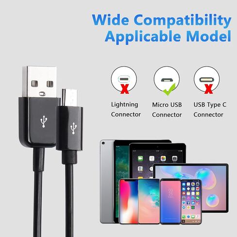 CERRXIAN 0.5m 4 in 1 Multi Micro USB Charging Y Cable, USB 2.0 A Male to 4 Micro USB Male Splitter Data Sync & Charging Cable(White)(4micro) in Saudi Arabia