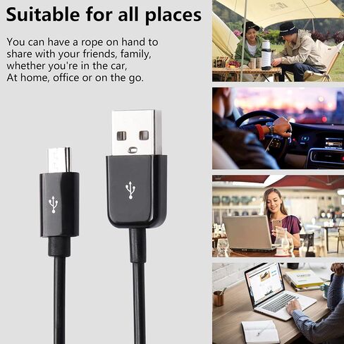 CERRXIAN 0.5m 4 in 1 Multi Micro USB Charging Y Cable, USB 2.0 A Male to 4 Micro USB Male Splitter Data Sync & Charging Cable(White)(4micro) in Saudi Arabia