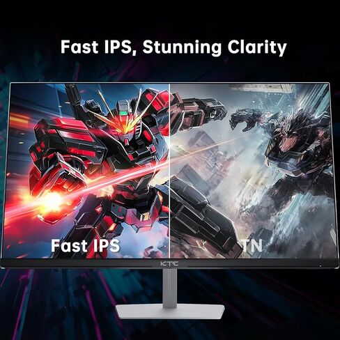 شاشة KTC مقاس 24 بوصة، شاشة IPS سريعة 1080p 144 هرتز 165 هرتز 1 مللي ثانية، 125.25% sRGB، HDR، شاشة كمبيوتر بدون حدود للألعاب، FreeSync Premium & G-Sync، HDMI 2.0x2، DP1.4x2، دعم Vesa، العناية بالعين للاعبين in Saudi Arabia