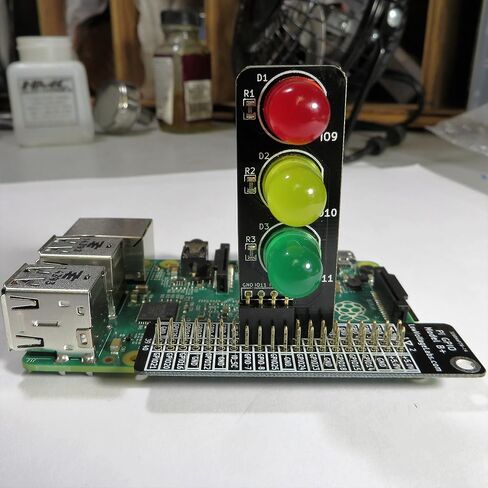 Low Voltage Labs – Pi Traffic Light and GPIO Plus Reference Board Combo Pack for The Raspberry Pi A+, B+, 2, 3, 3B+ and 4 in Saudi Arabia