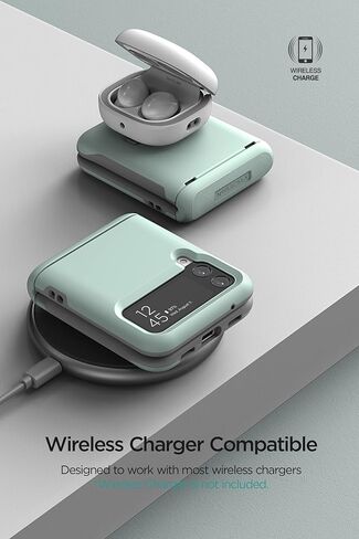 حافظة هاتف Terra Guard الحديثة من VRS DESIGN لهاتف Galaxy Z Flip 4 5G (2022)، حافظة حماية بمفصلات شبه تلقائية بتصميم عصري أنيق (أخضر بحري) in Saudi Arabia