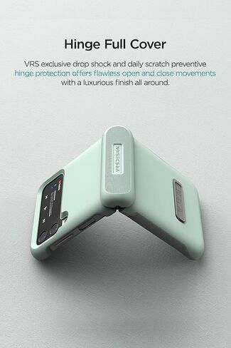 حافظة هاتف Terra Guard الحديثة من VRS DESIGN لهاتف Galaxy Z Flip 4 5G (2022)، حافظة حماية بمفصلات شبه تلقائية بتصميم عصري أنيق (أخضر بحري) in Saudi Arabia