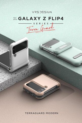 حافظة هاتف Terra Guard الحديثة من VRS DESIGN لهاتف Galaxy Z Flip 4 5G (2022)، حافظة حماية بمفصلات شبه تلقائية بتصميم عصري أنيق (أخضر بحري) in Saudi Arabia