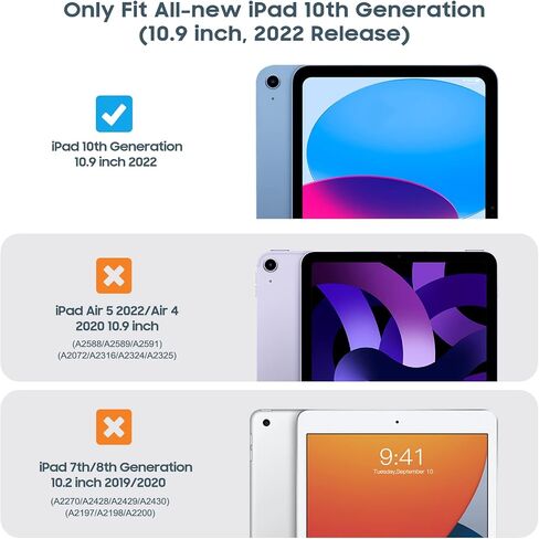TiMOVO Magnetic Case for iPad 10th Generation 2022, iPad 10.9 inch Case, Slim Smart Folio, Magnetic Rebound Stand Leather Cover Case for iPad 10, Auto Wake/Sleep, Abyss Blue in Kuwait