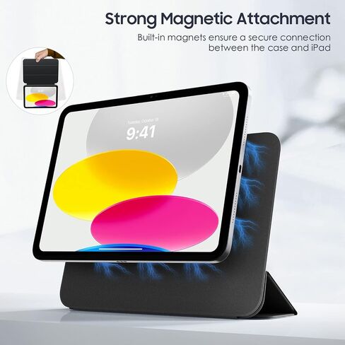 TiMOVO Magnetic Case for iPad 10th Generation 2022, iPad 10.9 inch Case, Slim Smart Folio, Magnetic Rebound Stand Leather Cover Case for iPad 10, Auto Wake/Sleep, Abyss Blue in Kuwait