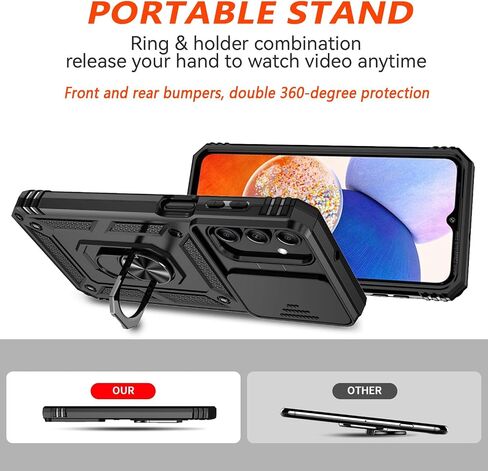 for Samsung Galaxy S25 Ultra 5G Phone Case,[20 FT Military Grade Drop Protection] [2 X Glass Screen Protector + Slide Camera Cover] Shockproof Protective Cases for Samsung S 25 Ultra,Rose gold in Saudi Arabia