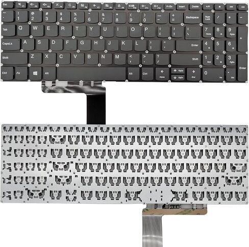 لوحة مفاتيح بديلة للكمبيوتر المحمول متوافقة مع Lenovo IdeaPad 320-15 320-15IAP 320-15IKB 520-15ikb 7000-15 330-15IKB 330-15 تصميم أمريكي رمادي in Kuwait